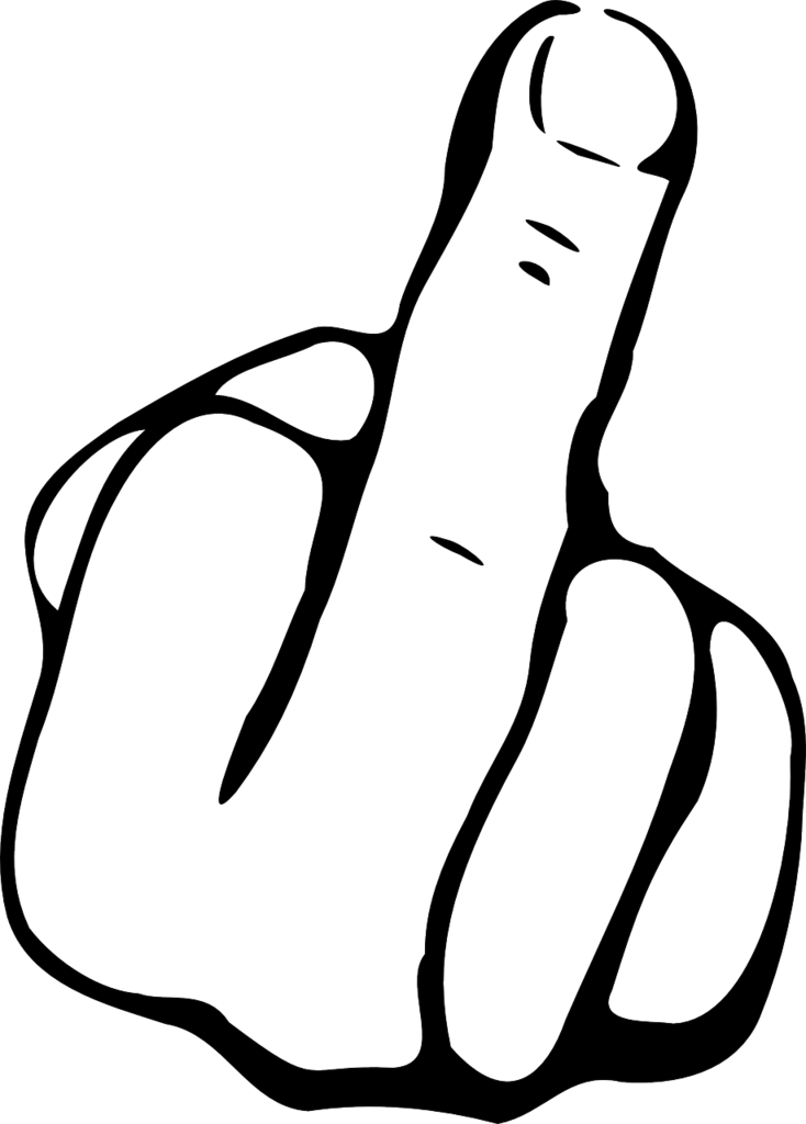 Schmerzensgeldanspruch wegen Beleidigung - Ein Überblick Stinkfinger Mittelfinger Hand